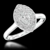 Cluster 0.40ct G SI1 Diamond Platinum Ring