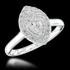 Cluster 0.40ct G SI1 Diamond Platinum Ring