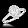 Cluster 0.40ct G SI1 Diamond Platinum Ring