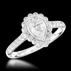 Cluster 0.39ct G SI1 Diamond Platinum Ring