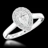 Cluster 0.91ct G SI1 Diamond Platinum Ring