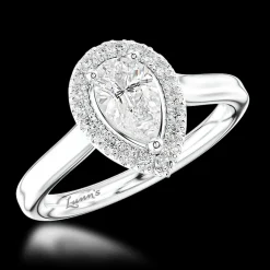 Cluster 0.91ct G SI1 Diamond Platinum Ring