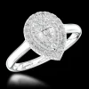 Cluster 0.32ct G SI1 Diamond Platinum Ring