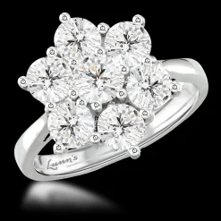 Cluster 0.40ct G SI1 Diamond Platinum Ring
