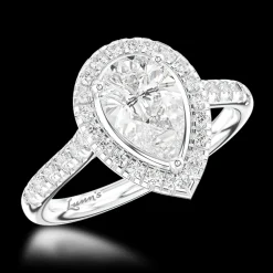 Cluster 1.02ct G SI1 Diamond Platinum Ring