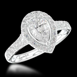 Cluster 0.40ct G SI1 Diamond Platinum Ring