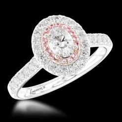 Cluster 0.32ct G SI1 Diamond Platinum/Rose Gold Ring