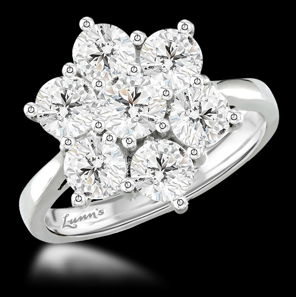 Cluster 0.40ct G SI1 Diamond Platinum Ring