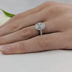 Cluster 0.50ct G SI1 Diamond Platinum Ring