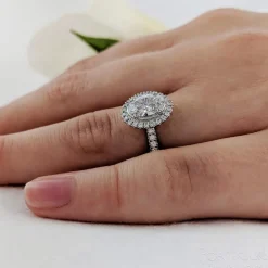 Cluster 1.00ct G SI1 Diamond Platinum Ring
