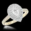 Cluster 0.70ct G SI1 Diamond Yellow Gold/Platinum Ring