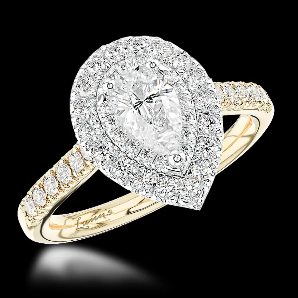 Cluster 0.70ct G SI1 Diamond Yellow Gold/Platinum Ring