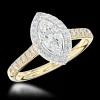 Cluster 0.50ct G SI1 Diamond Yellow Gold/Platinum Ring
