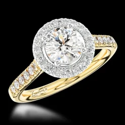 Cluster 0.70ct G SI1 Diamond Yellow Gold/Platinum Ring