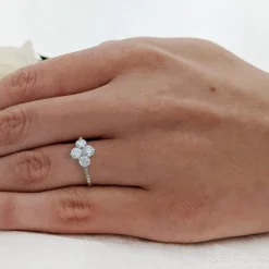 Cluster 1.00ct G SI1 Diamond Yellow Gold/Platinum Ring