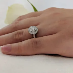 Cluster 0.40ct G SI1 Diamond Yellow Gold/Platinum Ring