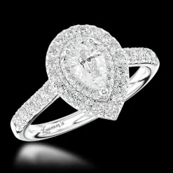 Cluster 0.41ct G VS2 Diamond Platinum Ring