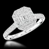 Cluster 0.40ct G VS1 Diamond Platinum Ring