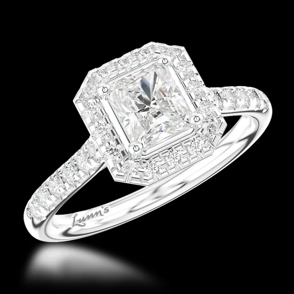 Cluster 0.51ct G VS2 Diamond Platinum Ring