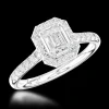 Cluster 0.40ct G VS2 Diamond Platinum Ring