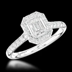 Cluster 0.40ct G VS2 Diamond Platinum Ring