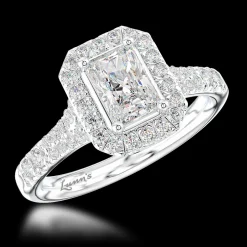 Cluster 0.70ct G VS1 Diamond Platinum Ring