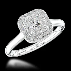 Cluster 0.30ct G VS2 Diamond Platinum Ring