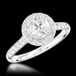 Cluster 0.40ct G VS2 Diamond Platinum Ring