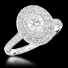 Cluster 0.90ct G VS1 Diamond Platinum Ring
