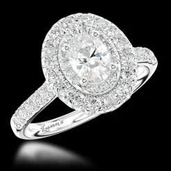Cluster 0.90ct G VS1 Diamond Platinum Ring