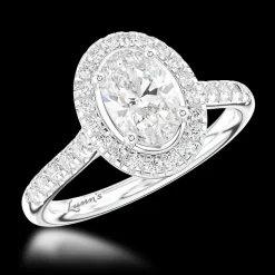 Cluster 0.80ct G VS2 Diamond Platinum Ring
