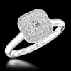 Cluster 0.32ct G VS2 Diamond Platinum Ring