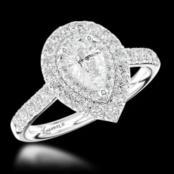 Cluster 0.70ct G VS2 Diamond Platinum Ring