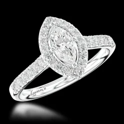Cluster 0.30ct G VS2 Diamond Platinum Ring