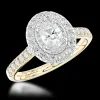 Cluster 0.50ct G VS1 Diamond Yellow Gold/Platinum Ring