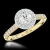 Cluster 0.40ct G VS2 Diamond Yellow Gold/Platinum Ring
