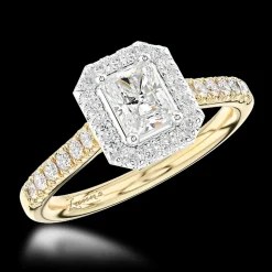 Cluster 0.50ct G VS1 Diamond Yellow Gold/Platinum Ring