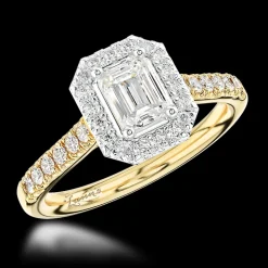 Cluster 0.61ct G VS2 Diamond Yellow Gold/Platinum Ring