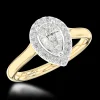 Cluster 0.41ct G VS2 Diamond Yellow Gold/Platinum Ring
