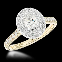 Cluster 0.60ct G VVS2 Diamond Yellow Gold/Platinum Ring