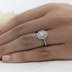 Cluster 0.60ct G VVS2 Diamond Yellow Gold/Platinum Ring