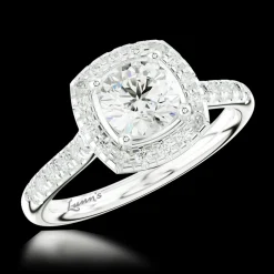 Cluster 0.70ct H SI1 Diamond Platinum Ring