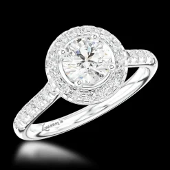 Cluster 0.70ct H VS2 Diamond Platinum Ring