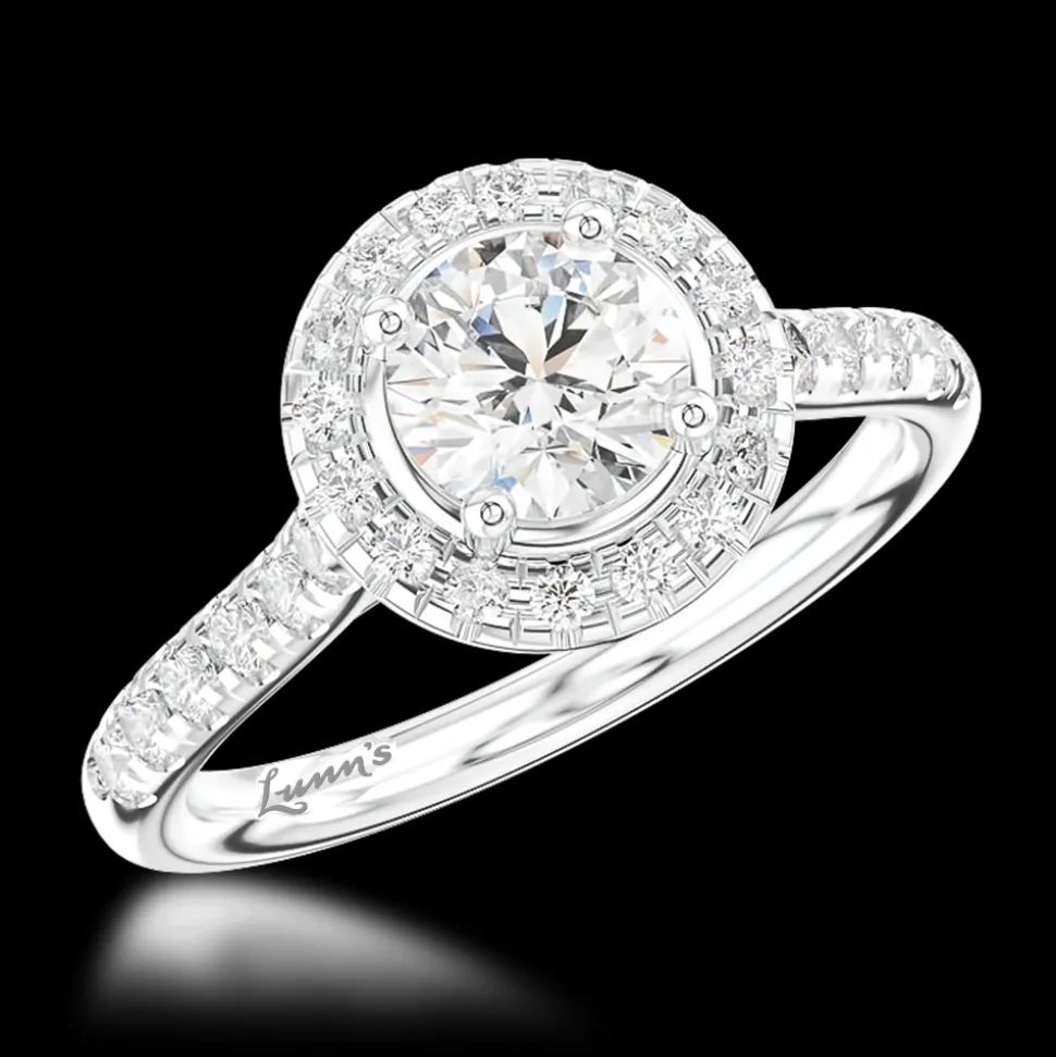 Cluster 0.70ct H VS2 Diamond Platinum Ring