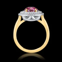 Cluster 3.46ct Mahenge Garnet Yellow Gold Ring
