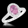 Cluster 2.31ct Pink Sapphire Platinum Ring