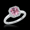 Cluster 1.24ct Pink Spinel White Gold Ring