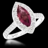 Cluster 1.02ct Ruby Platinum/Rose Gold Ring