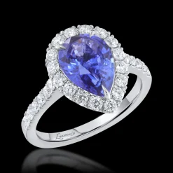Cluster 2.55ct Sapphire Platinum Ring