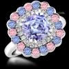 Cluster 2.14ct Tanzanite White Gold Ring
